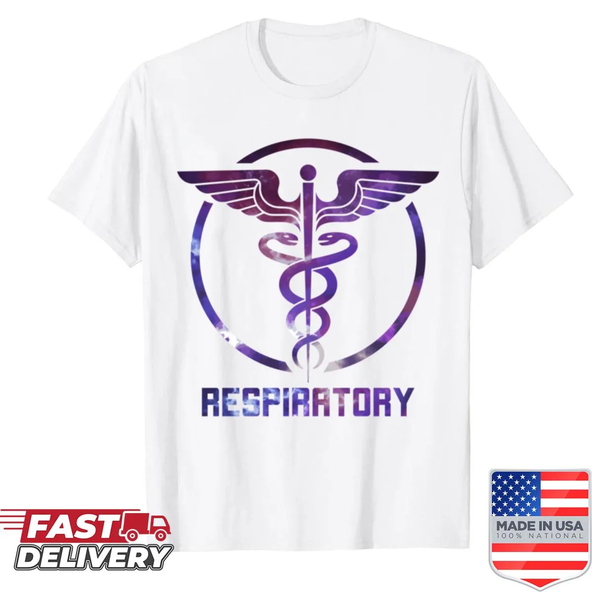 Typographic shirt celebrating respiratory therapists and their role