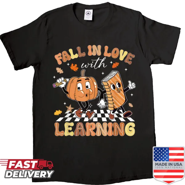 Autumn pumpkin design shirt for teachers