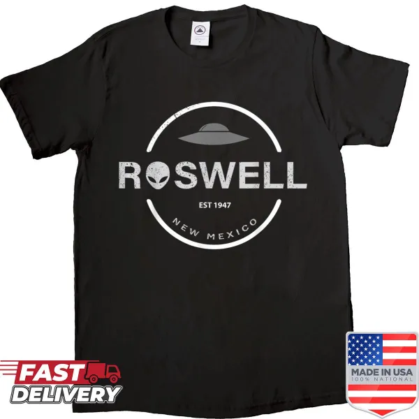Vintage retro shirt featuring Roswell UFO design