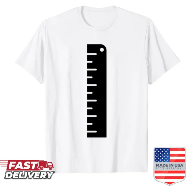Basic ruler graphic T-shirt emphasizing precision and measurements.