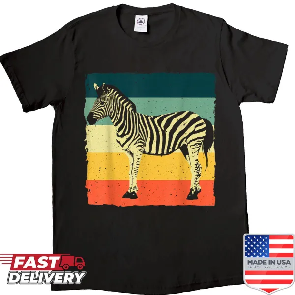 Zebra-themed T-shirt featuring a playful zebra graphic