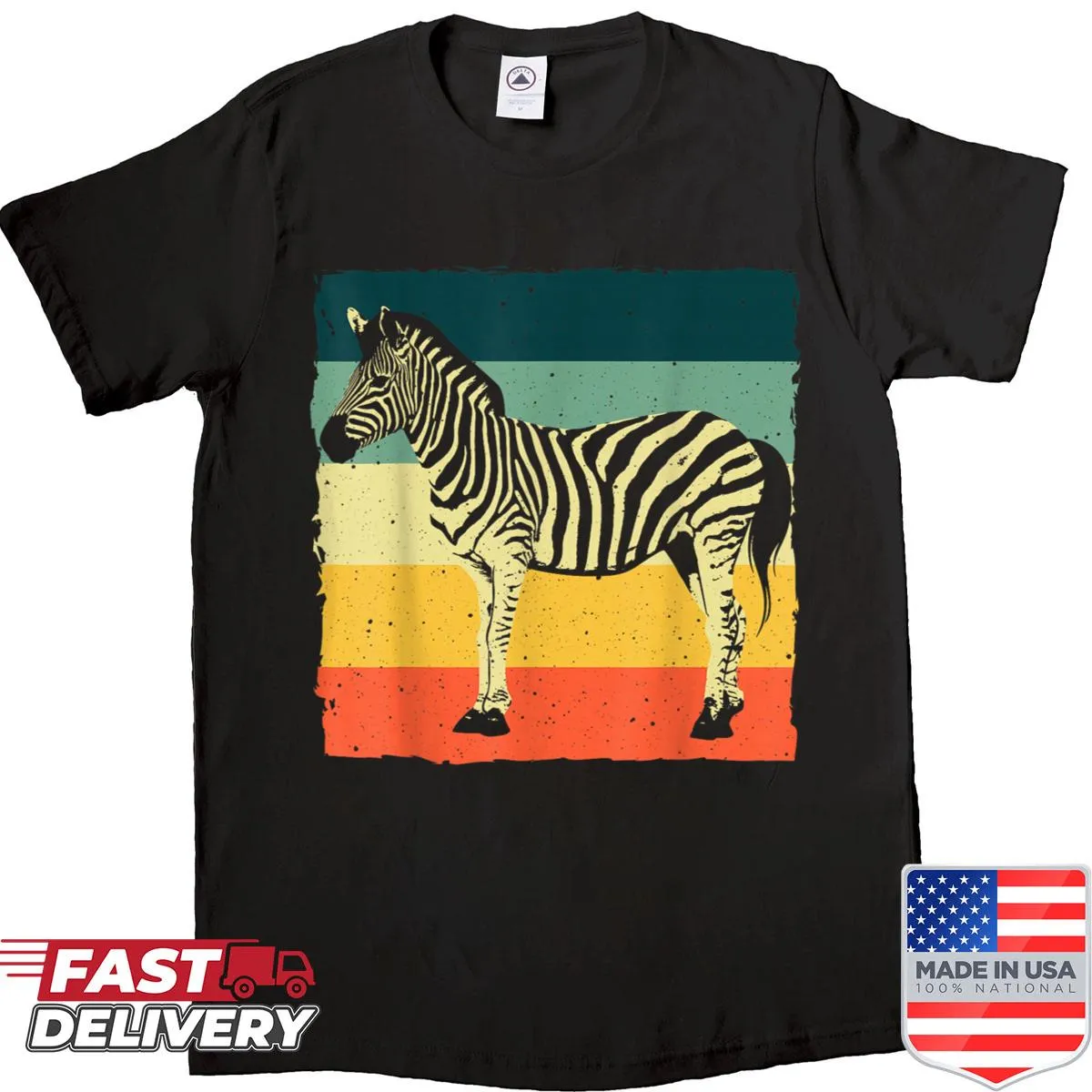 Zebra-themed T-shirt featuring a playful zebra graphic