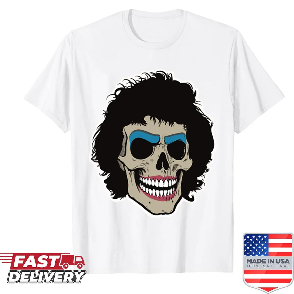 Illustrated skull shirt inspired by Frank-n-furter character