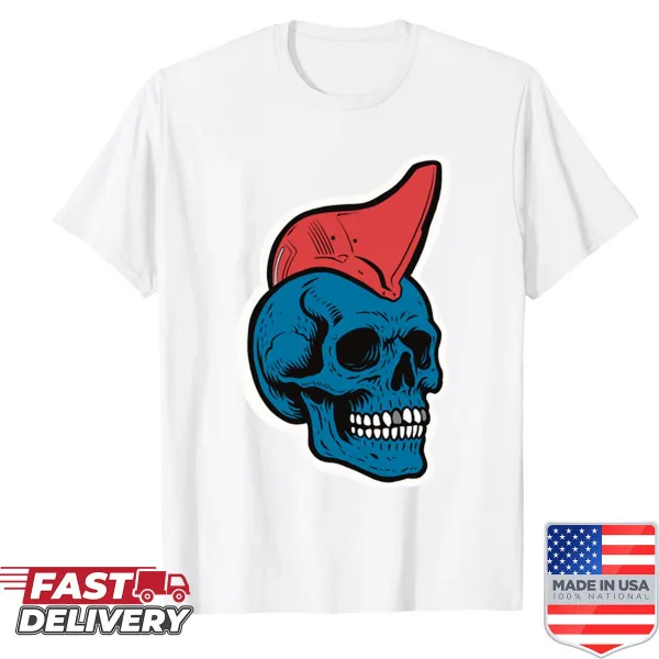 Illustration of a skull inspired by Yondu on a shirt.