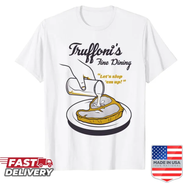 Funny T-shirt featuring a cartoon steak graphic and humorous text