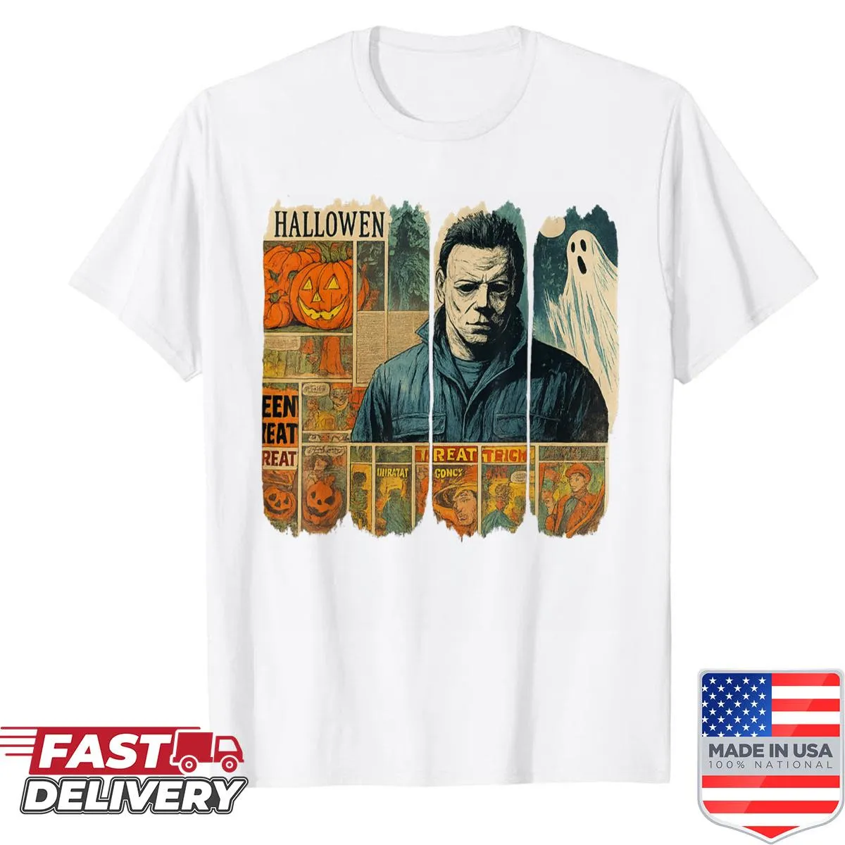 Vintage shirt featuring Frankenstein for Halloween