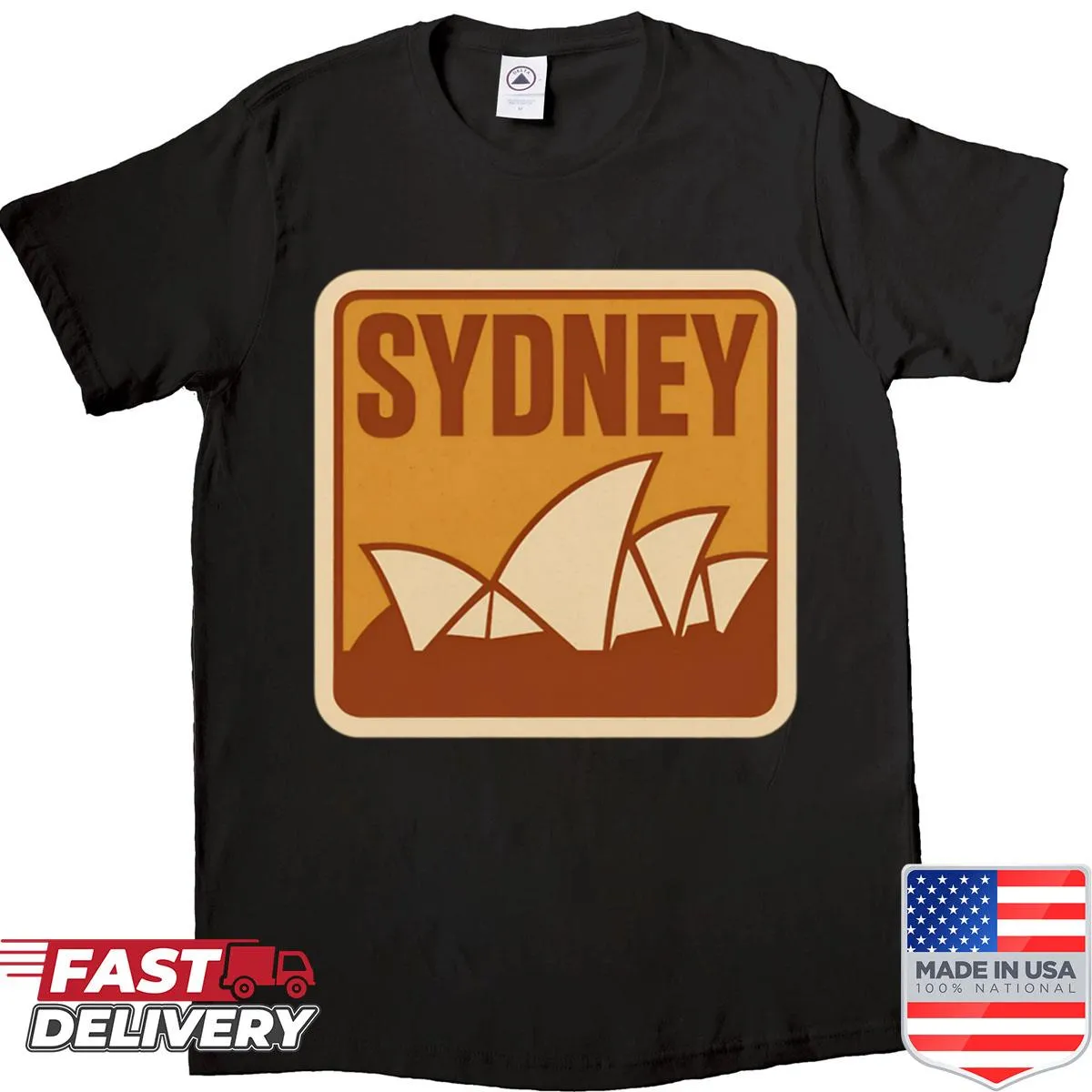 Stylish shirt featuring Sydney Australia’s iconic skyline and landmarks.