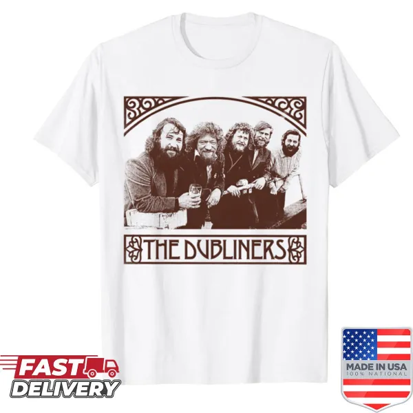 Illustrated shirt celebrating The Dubliners folk music