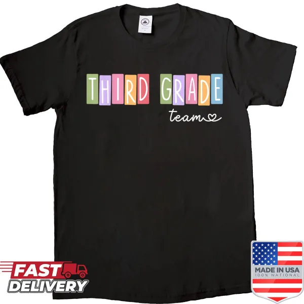 Illustrative shirt celebrating third-grade teachers and students