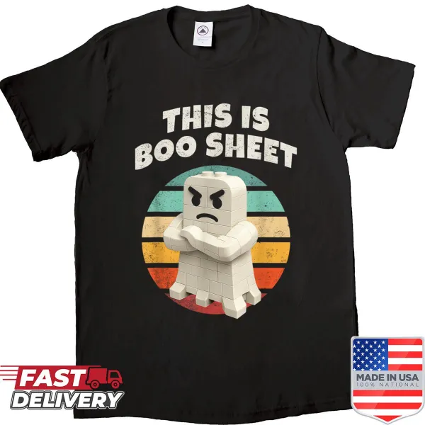 Retro Halloween shirt with ghost and humorous text