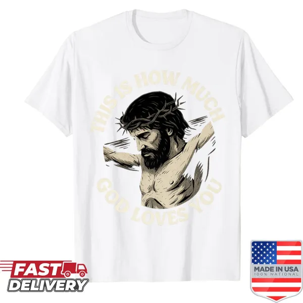 Illustrative faith shirt with cross and crown of thorns