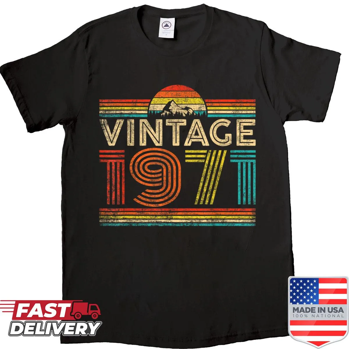 Vintage shirt celebrating the year 1971 for birthdays.