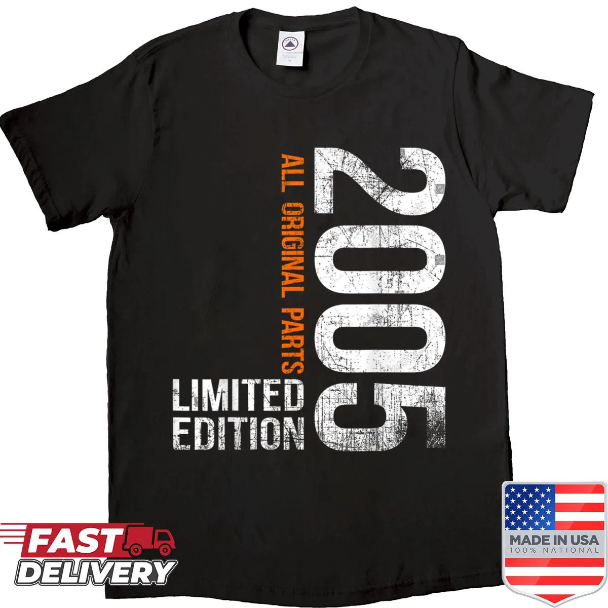 Vintage-style shirt celebrating the 20th birthday for 2005 birth year