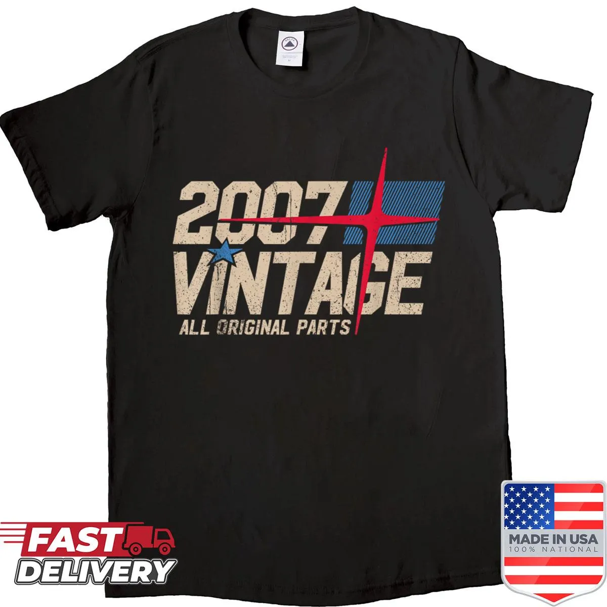 Retro 2007 birthday shirt for 18th celebration