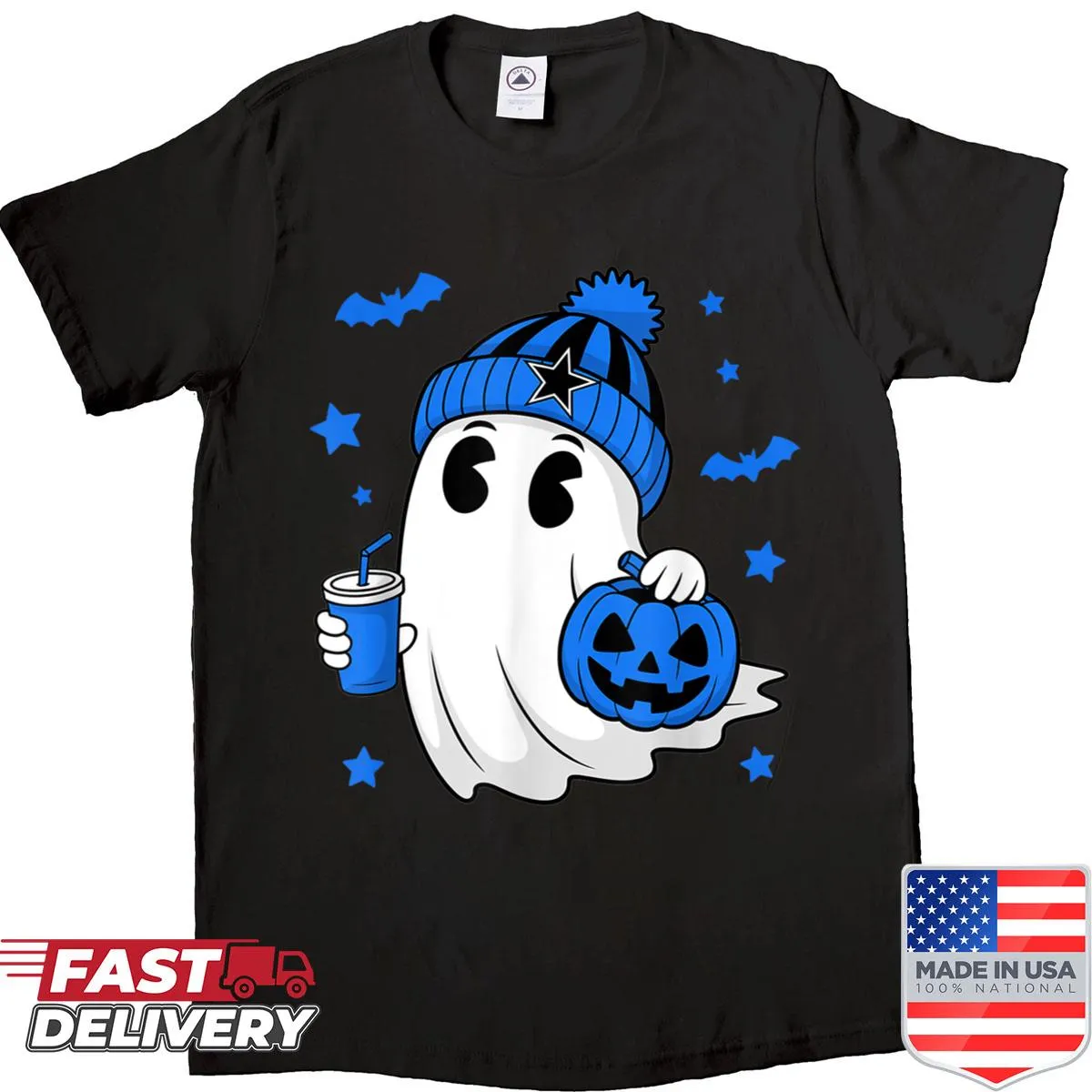 Cute Vintage Dallas Ghost Halloween T-shirt design