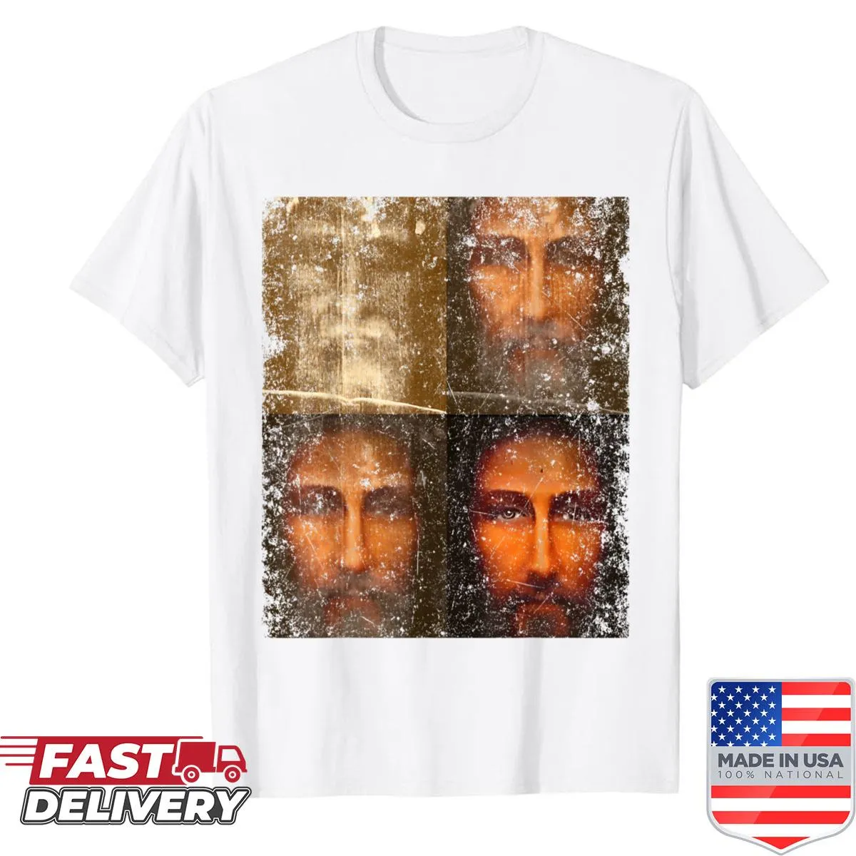 Vintage shirt featuring the Holy Face of Jesus design