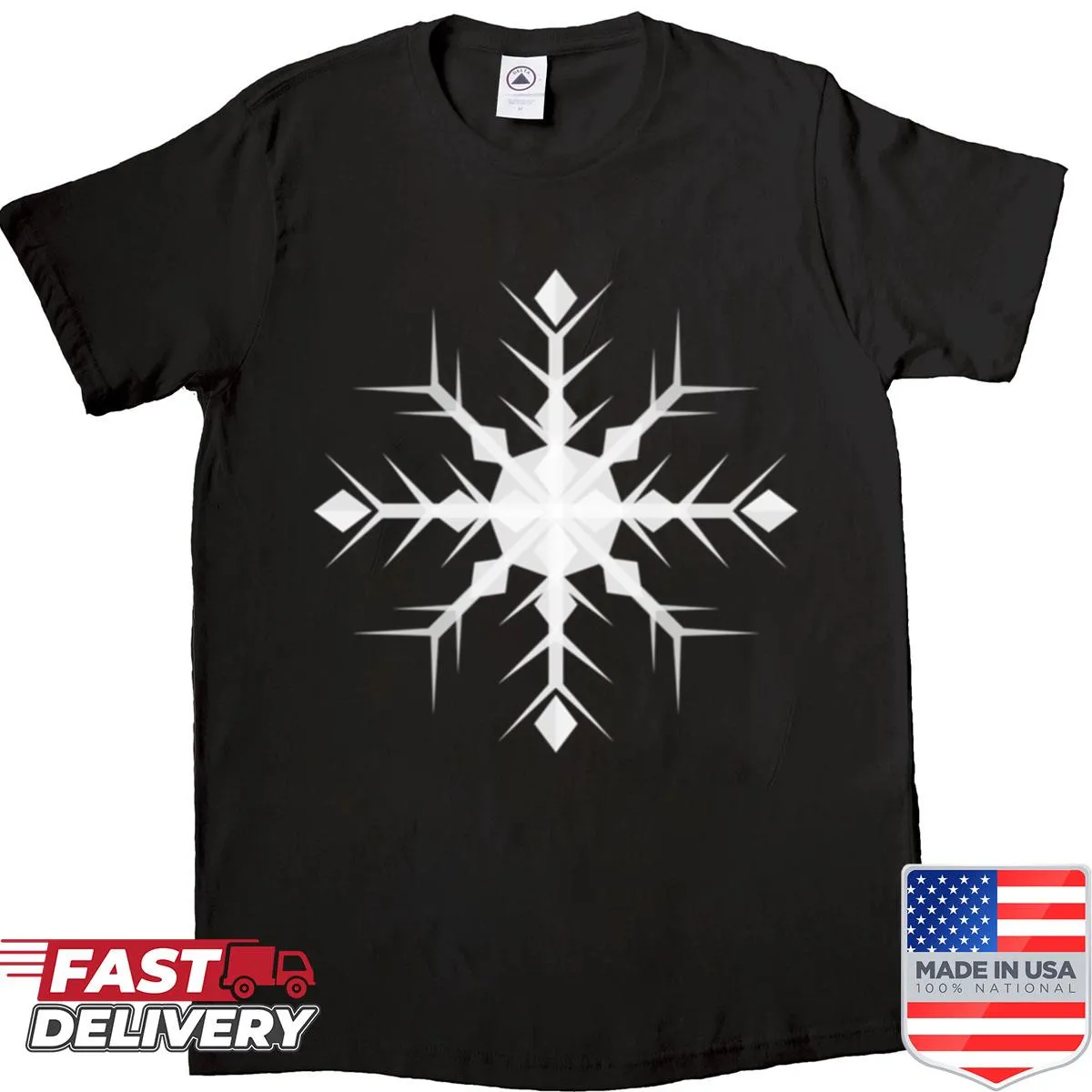 Charming snowflake design for Christmas on a T-shirt