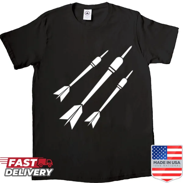 Sport darts shirt with playful typography design