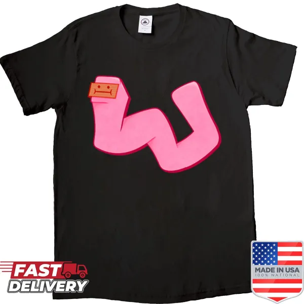 Cute cartoon shirt featuring Willy the Worm
