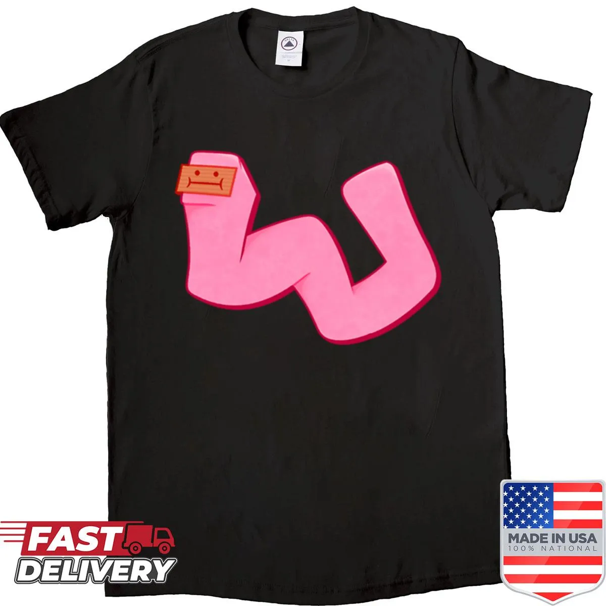 Cute cartoon shirt featuring Willy the Worm