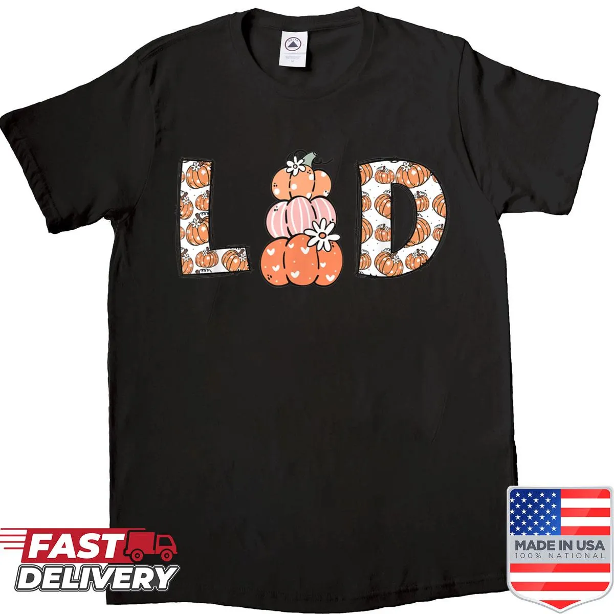 Thanksgiving shirt with pumpkins and tribute to nurses