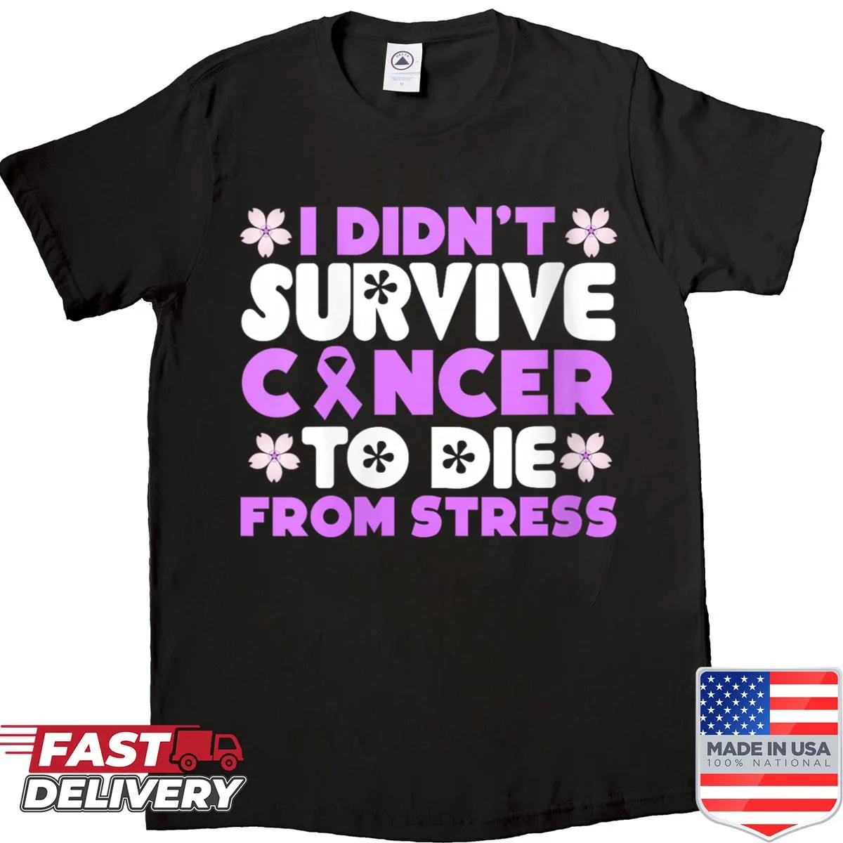 Inspirational cancer awareness shirt with empowering text