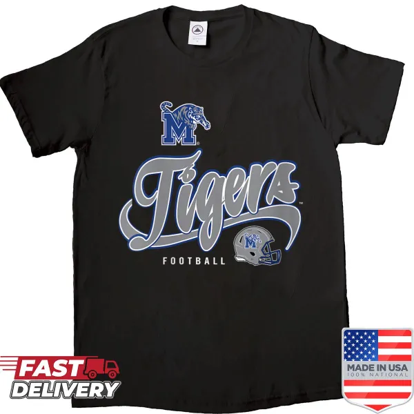 Illustration of Memphis Tigers football design.