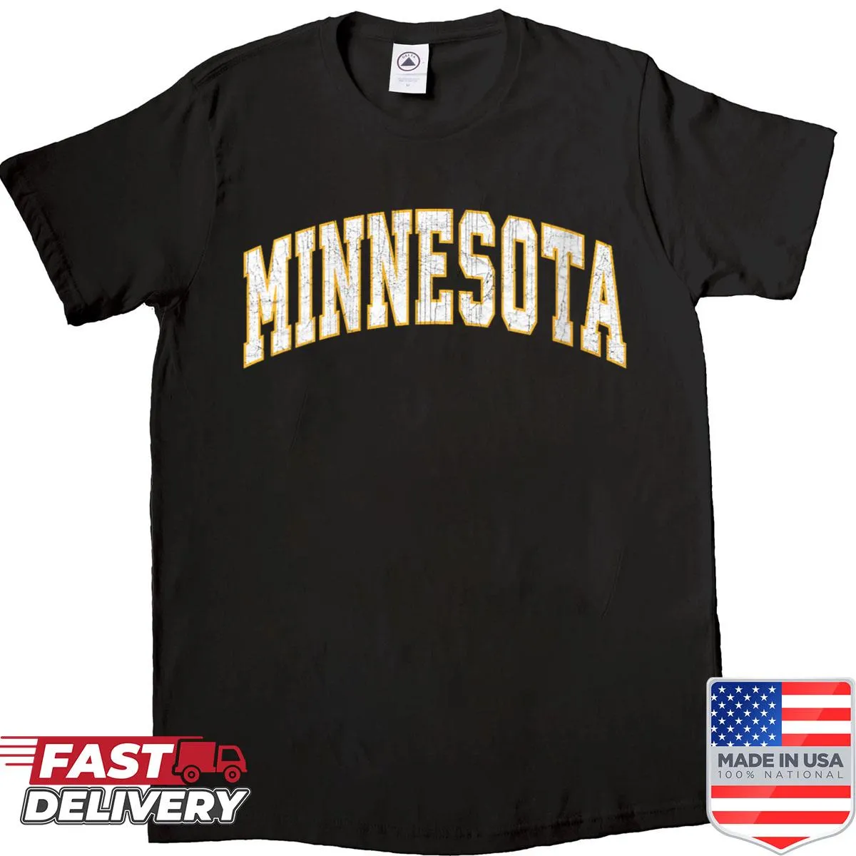 Vintage athletic shirt with Minnesota design from 80s 90s