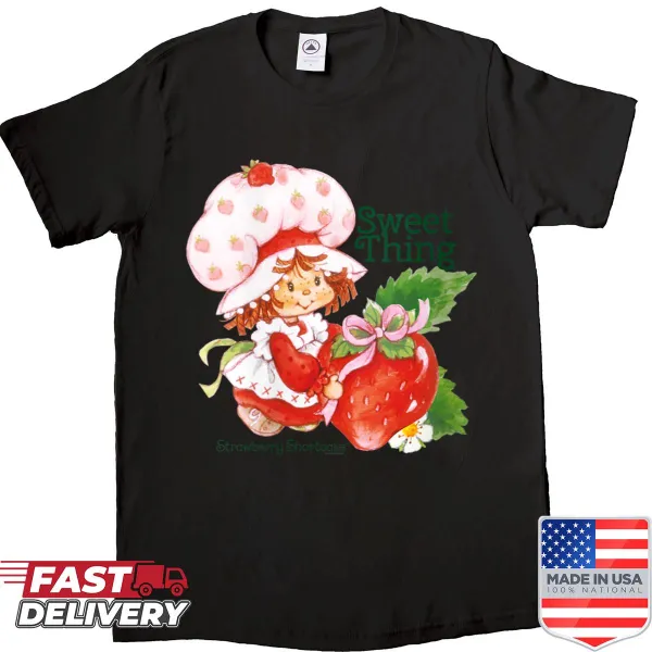 Vintage shirt featuring a strawberry shortcake graphic