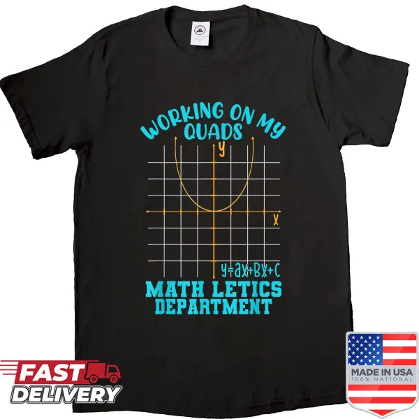 Funny math teacher shirt with a clever phrase about working out