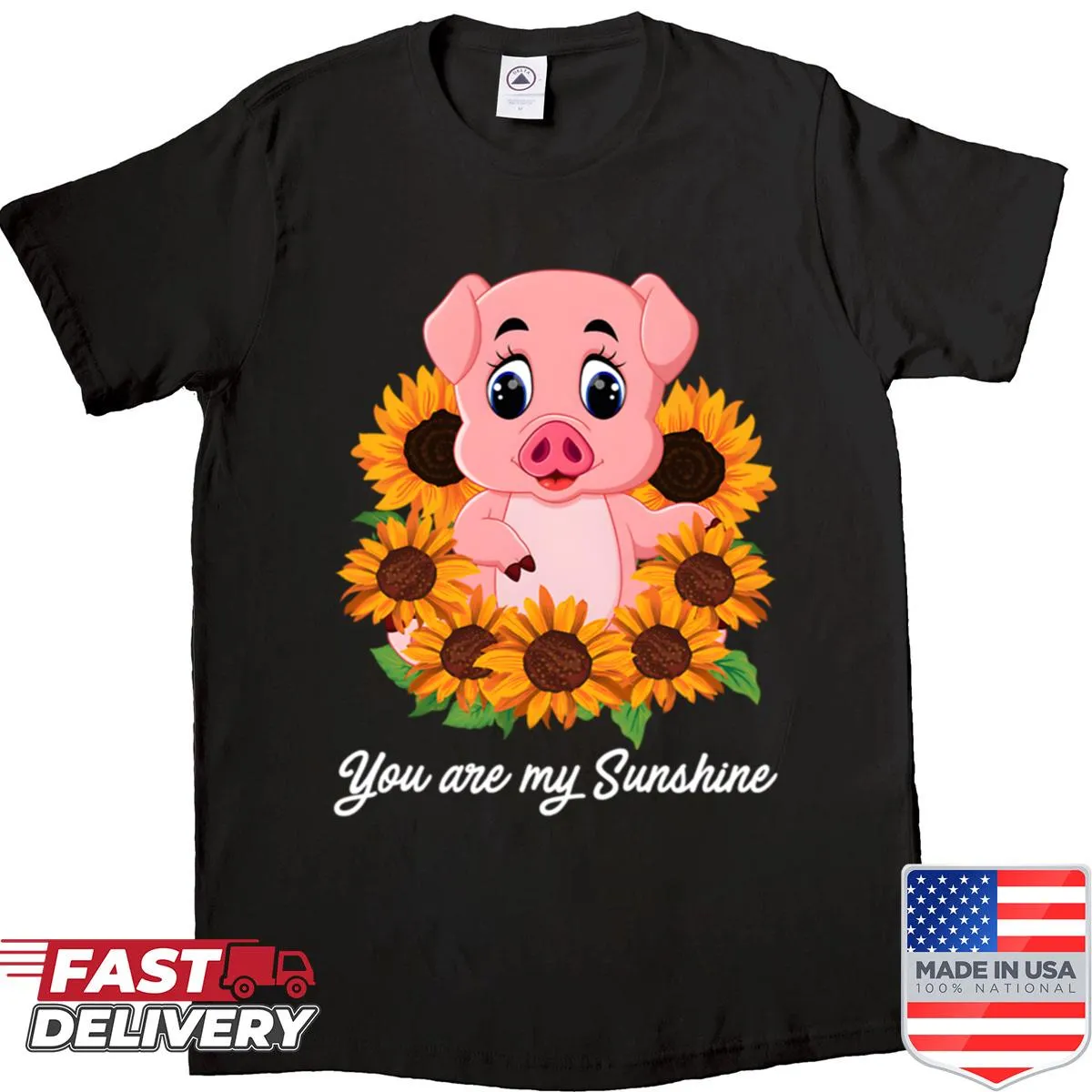 Heartfelt You’re My Sunshine shirt with floral design