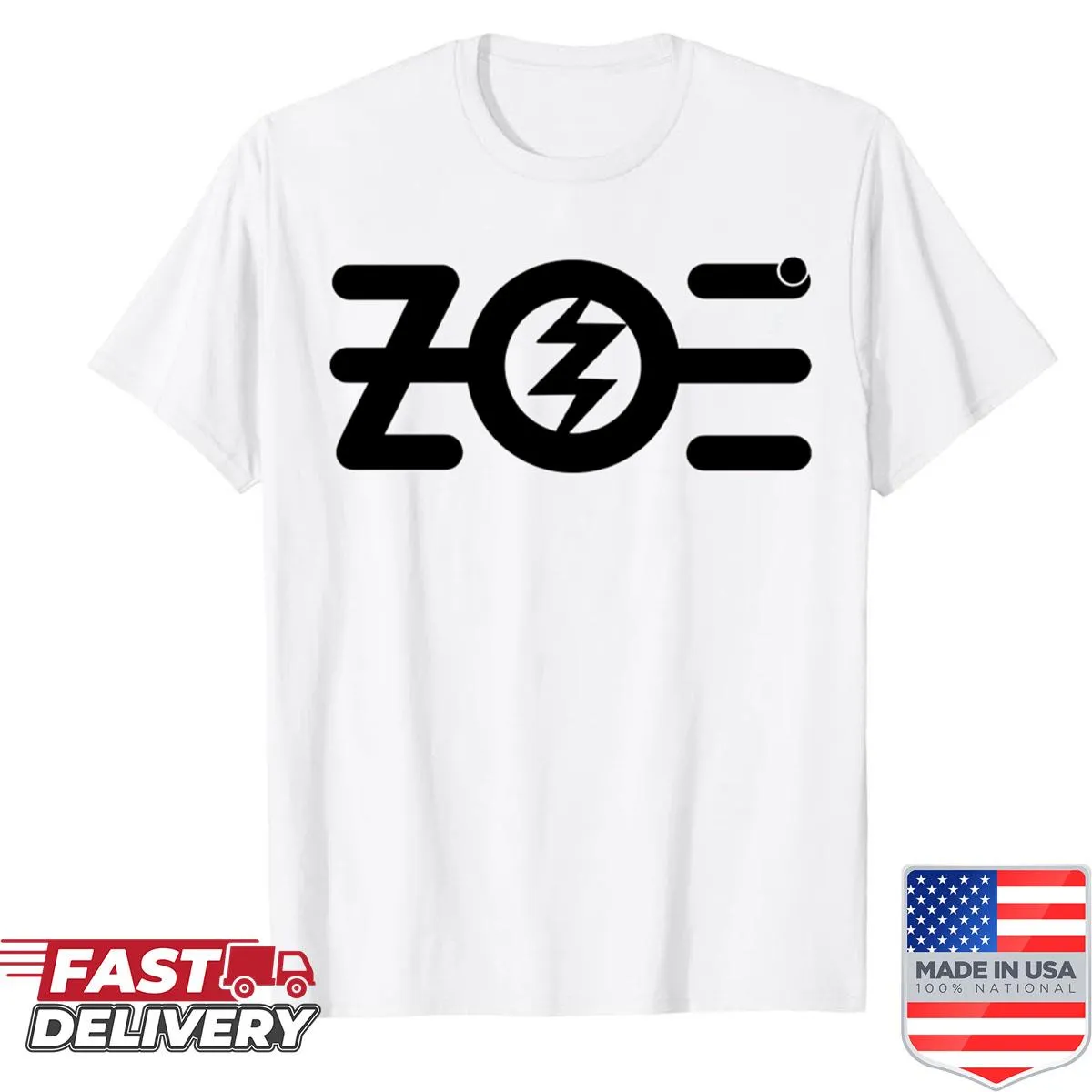 Bold rock band graphic in Spanish on a black T-shirt