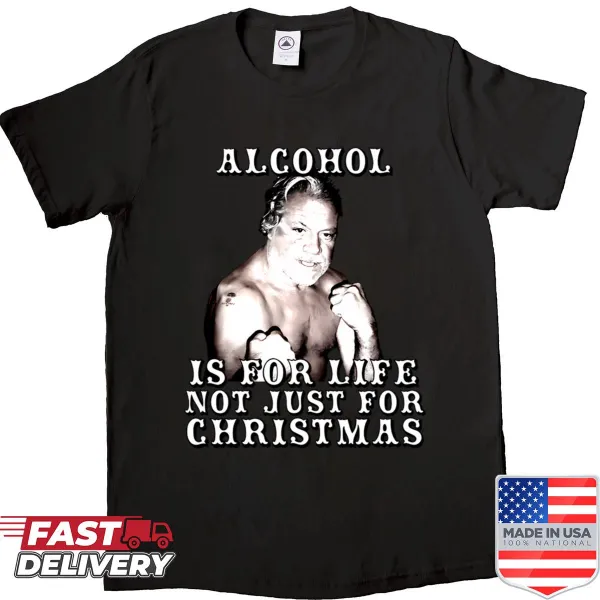 Playful t-shirt with a cartoon design related to alcohol
