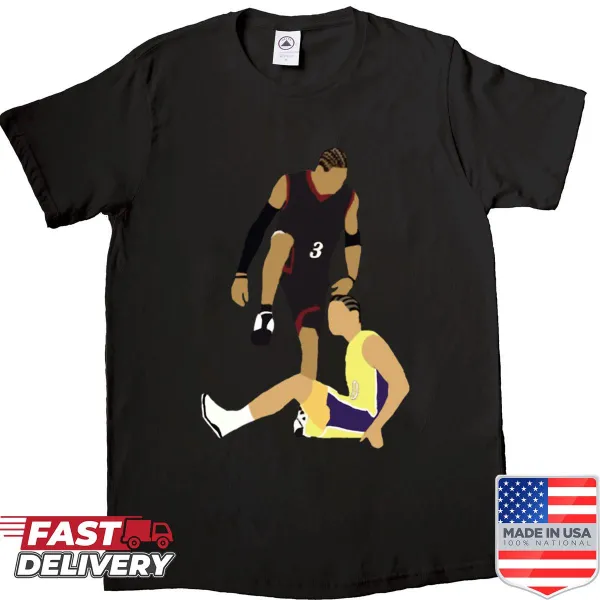 Illustration of Allen Iverson stepping over Tyronn Lue