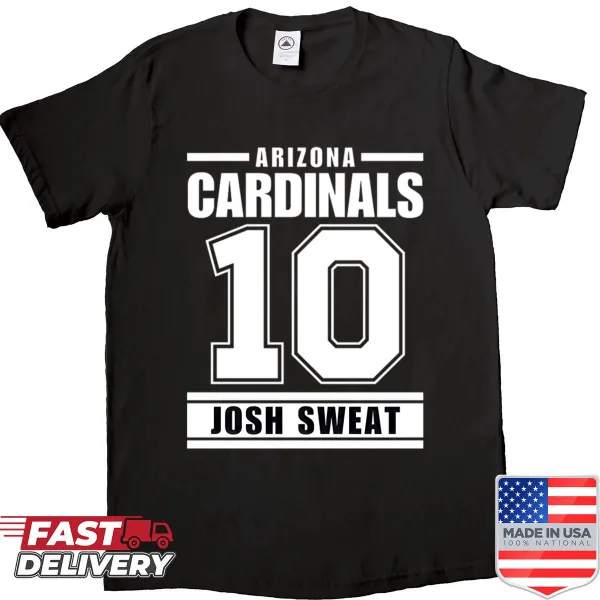 Oversized shirt featuring a playful graphic of Josh Sweat and the number 10.