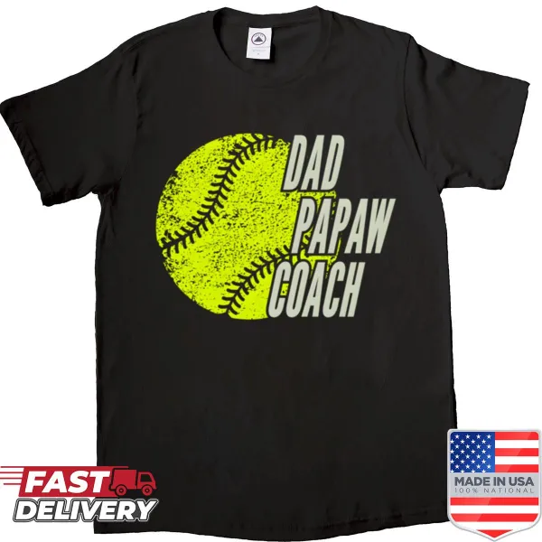 Illustration of Papaw Coach for softball dad shirt