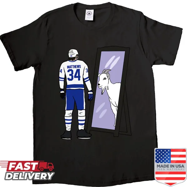 Tribute T-shirt celebrating Auston Matthews as a hockey superstar