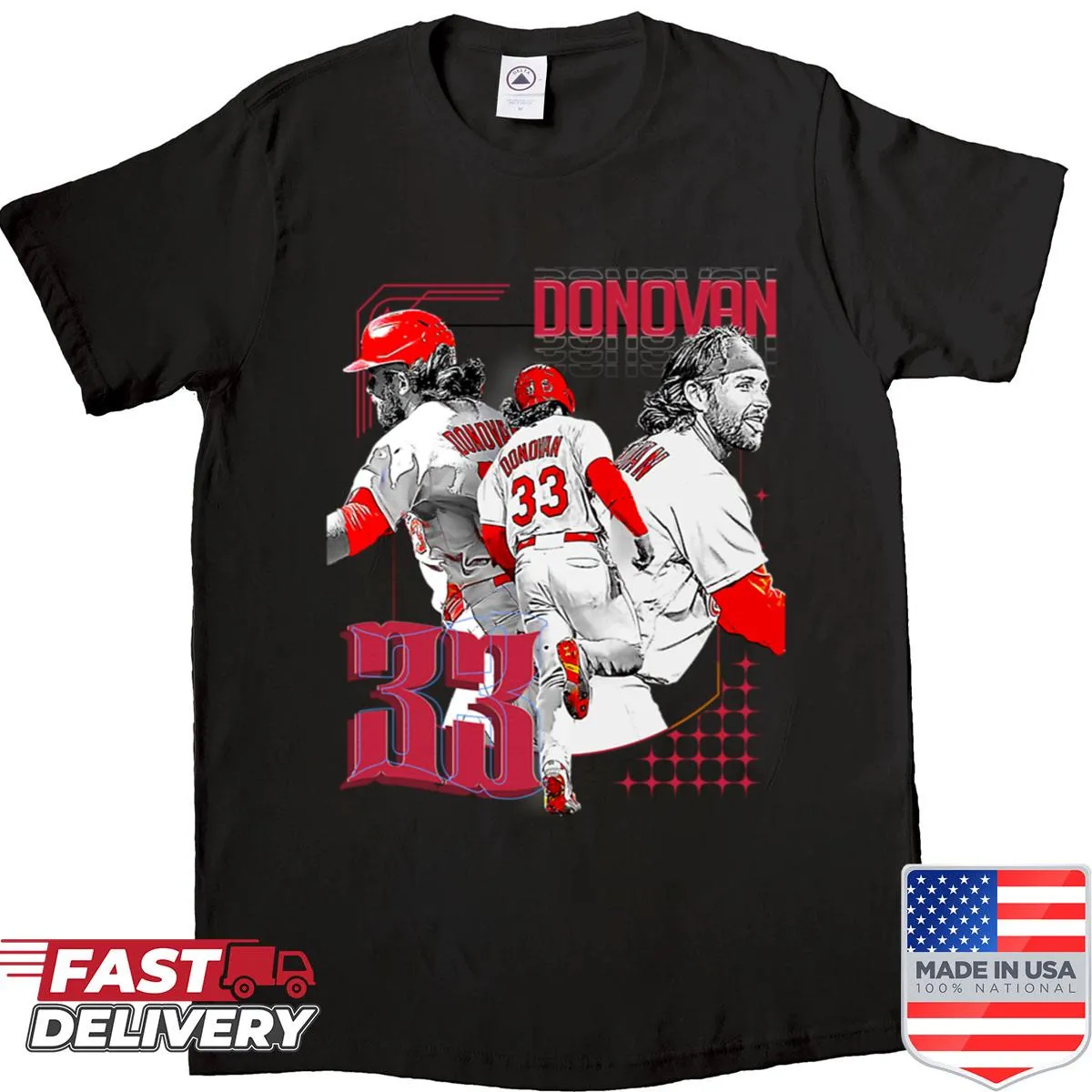 Oversized baseball player graphic t-shirt