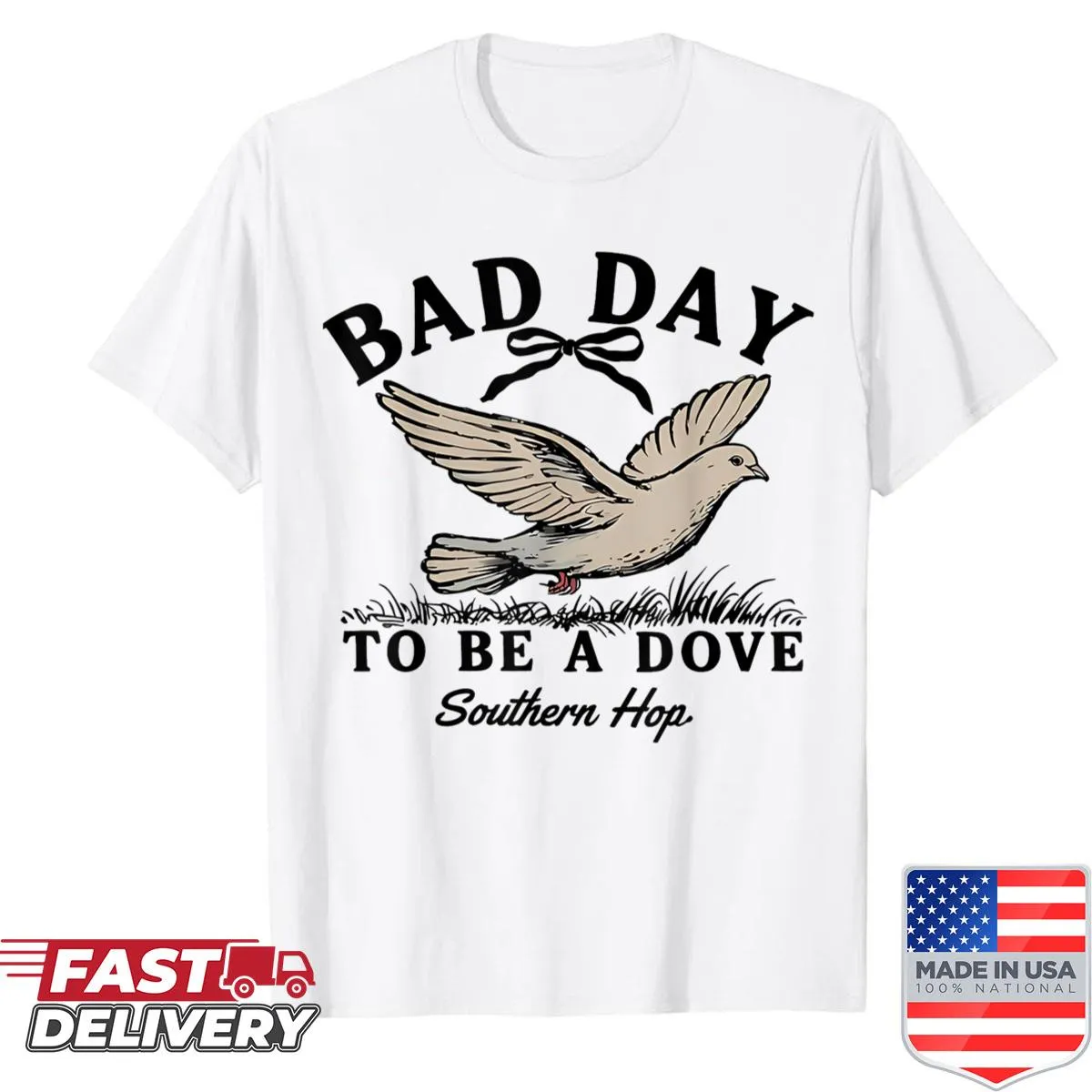 Vintage dove hunting t-shirt with camo and humorous graphic