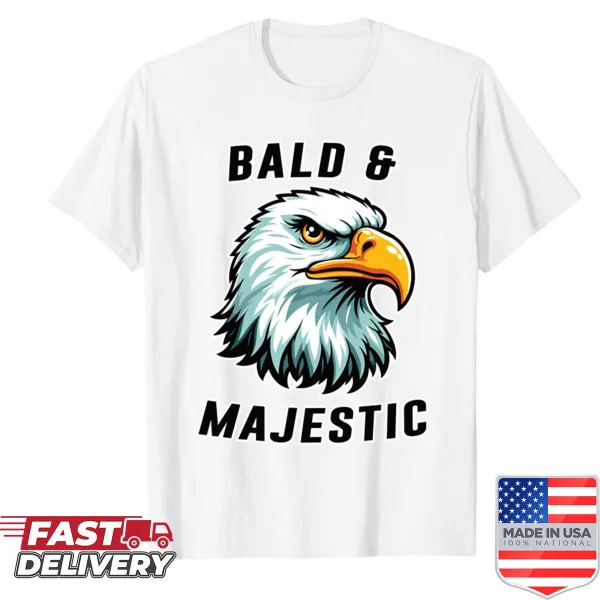 Shirt featuring a majestic bald eagle illustration.