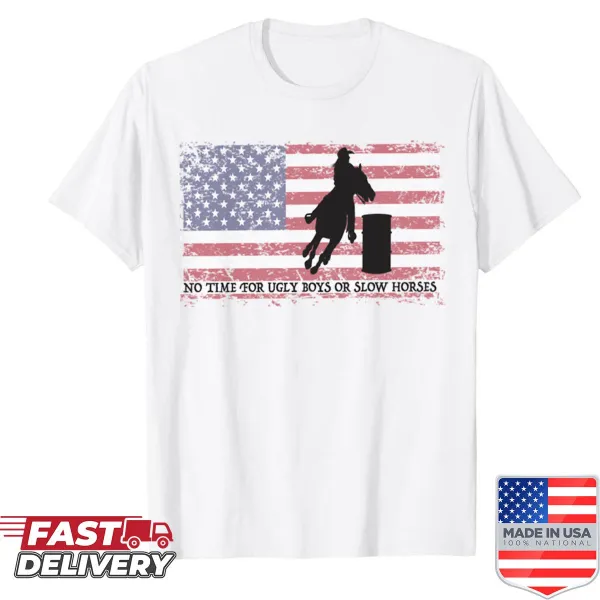 T-shirt featuring barrel racing and rodeo themes
