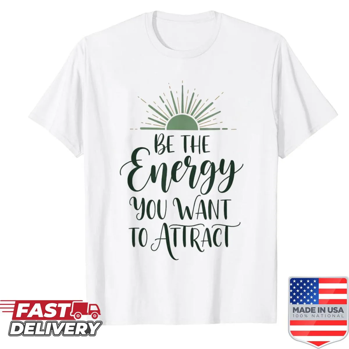 Inspirational typography graphic on a women's affirmation shirt