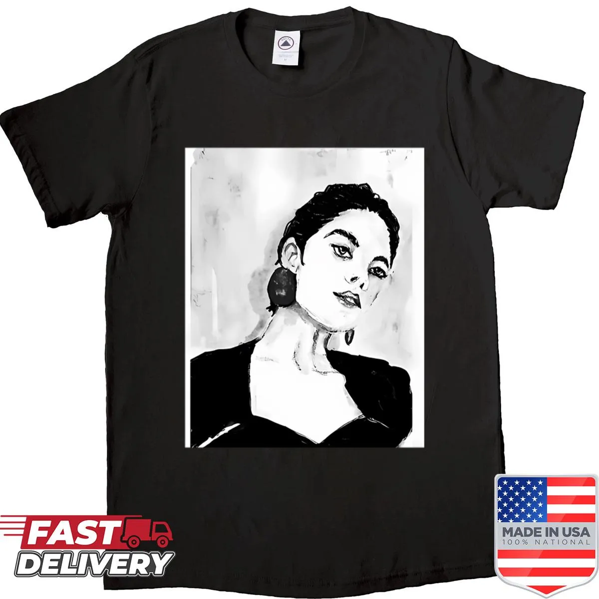 Minimalist shirt with 'Beauty In Black' text design