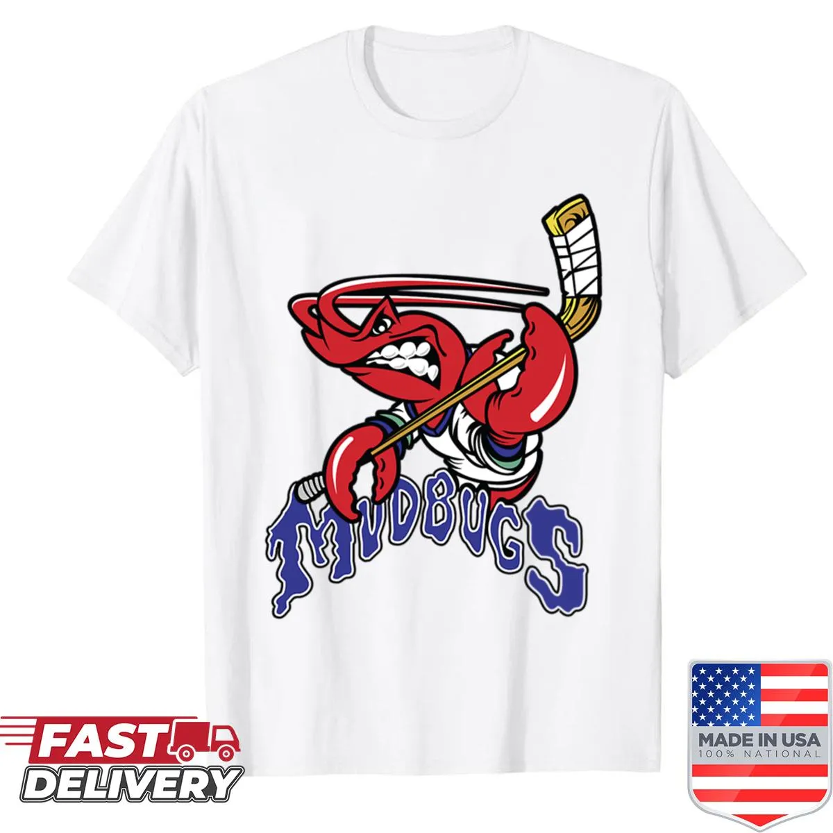 Oversized shirt with Bossier Shreveport Mudbugs emblem