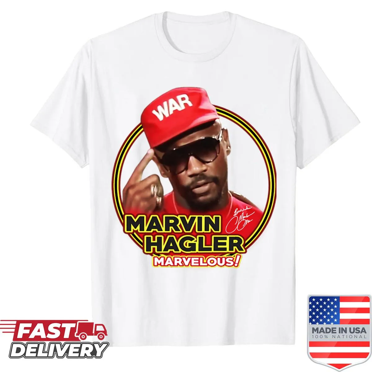 Retro boxing shirt featuring bold graphic of champion fighters