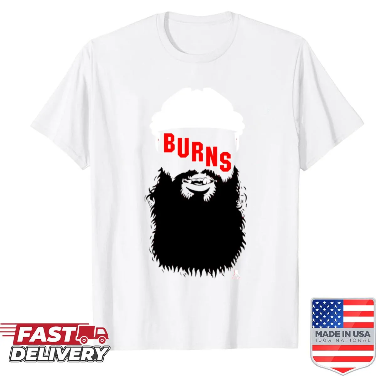 Vintage-style shirt celebrating Brent Burns with classic graphic