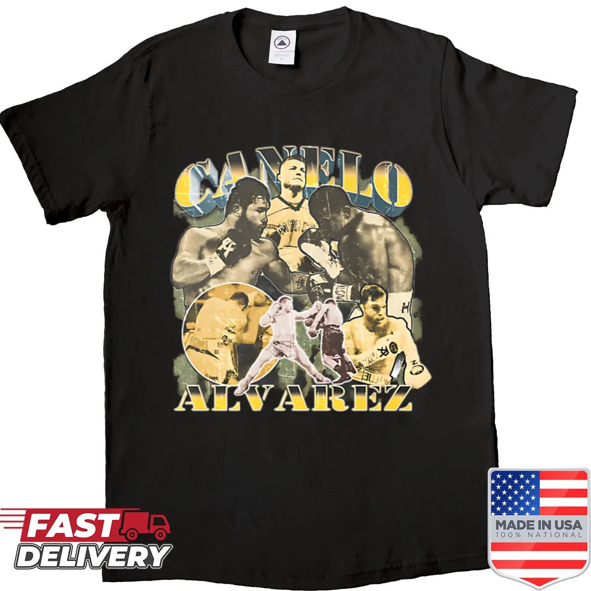 Vintage style shirt featuring Canelo Alvarez graphic