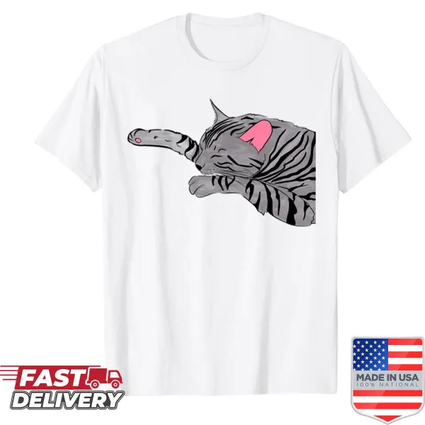 Playful cartoon Cat Boi graphic shirt for teens