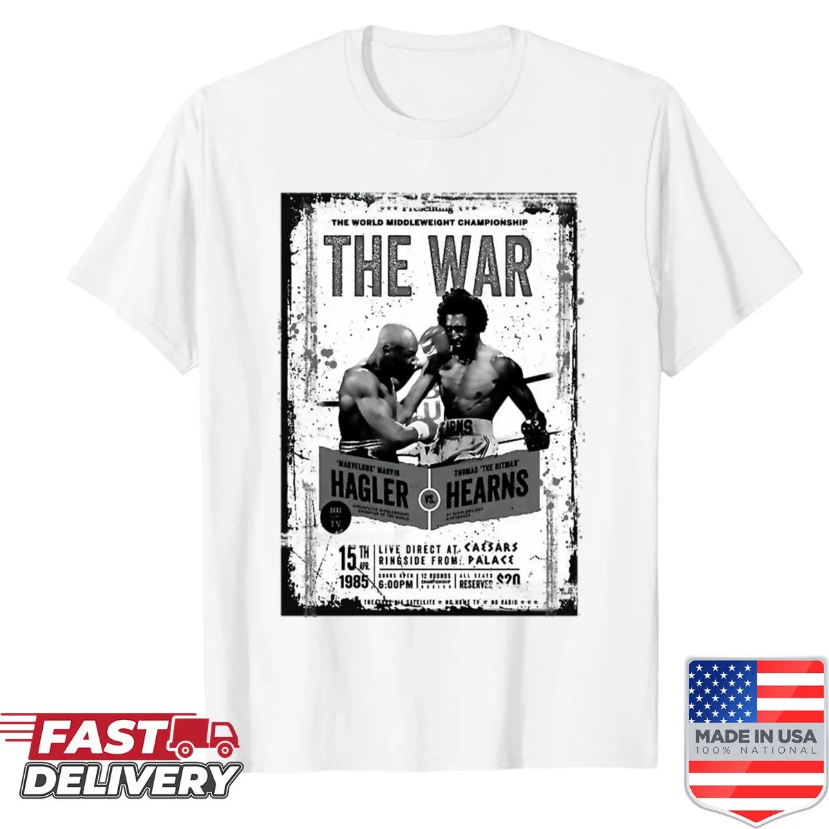 Retro boxing design with 'Champion Fighter' text