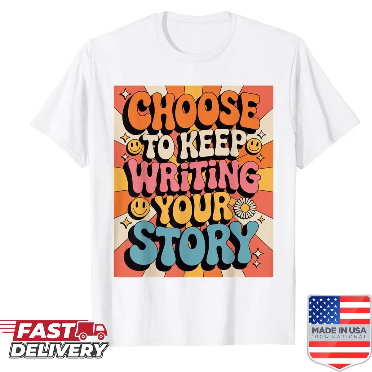 Inspirational quote shirt encouraging personal growth